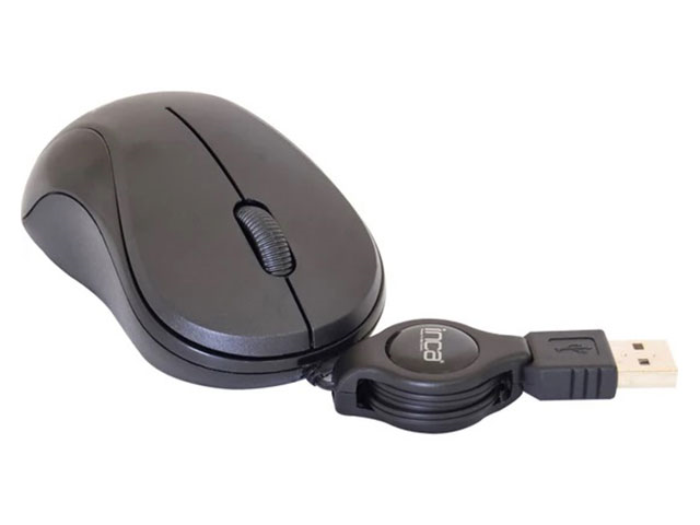 IM-303 USB Mini Makaralı Mouse - Siyah