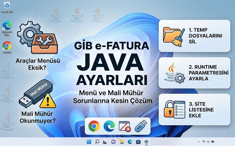 GİB e-Fatura Java Ayarları: Menü ve Mali Mühür Sorunlarına Kesin Çözüm